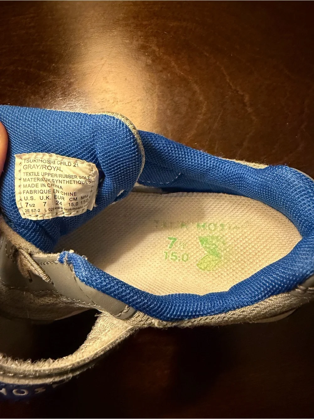 Tsukihoshi Kids' Blue & Gray Tennis Shoes